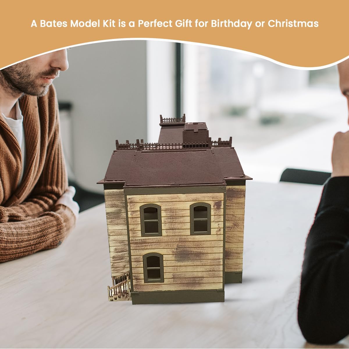 Bird's Wood Shack 3D Wooden Puzzle DIY Miniature Bates House Kit - DIY Tiny House Kit from Psycho Movie - Easy-to-Assemble 1/8” Baltic Birch Wood - Model House Kit for Family, School, Art & Gift