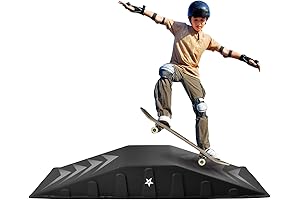 Yes4All Skateboards Ramp - Lightweight, Durable Quarter Pipe Mini Ramp for Skateboarding and BMX