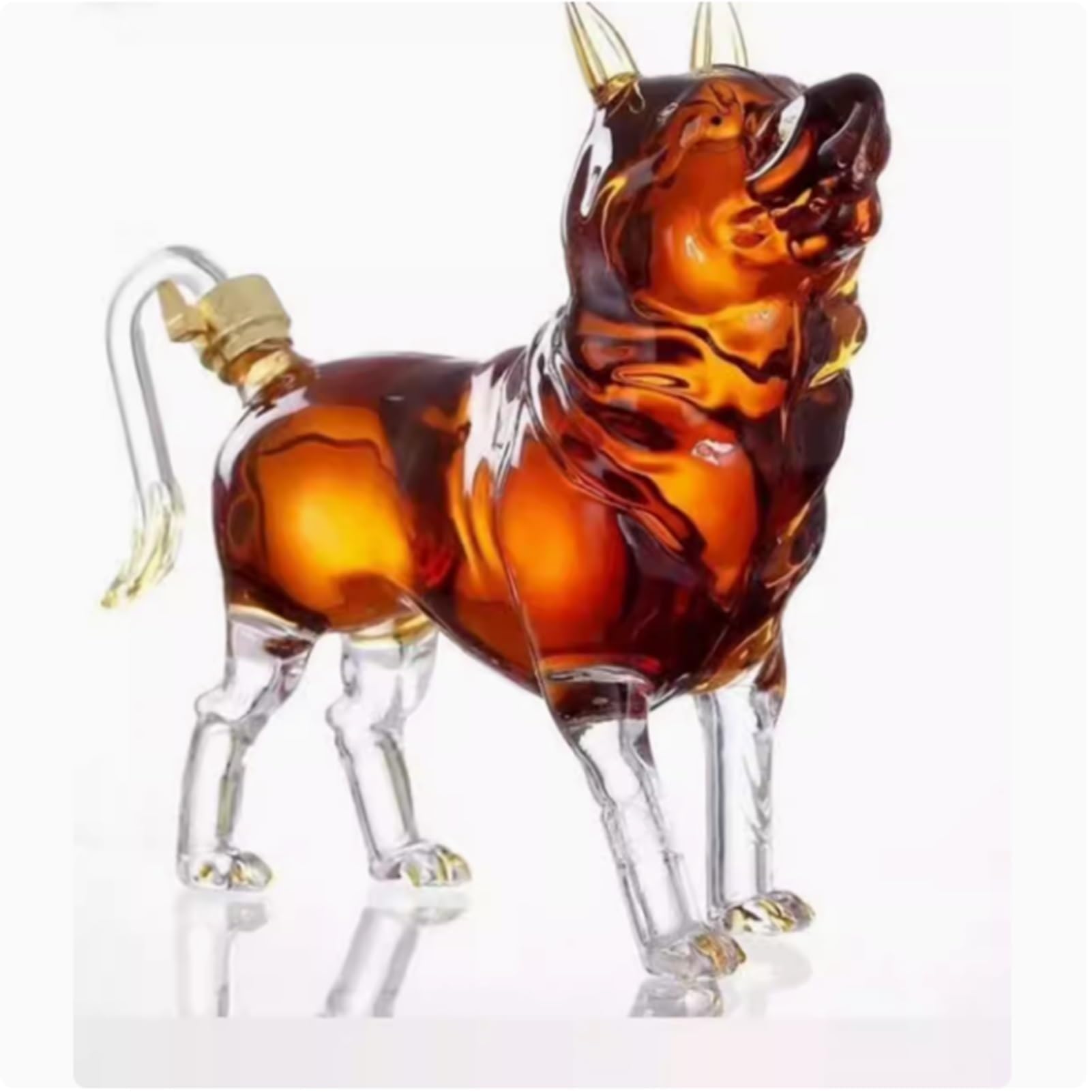 500ML/1000ML Decantador Whisky Arte Escultura - Esculturas De Decantador De Whisky Con Forma De Cachorro De Vidrio 3D, Botellas De Vino De Vidrio Sin Plomo, Regalo Decorativo(1000ML)