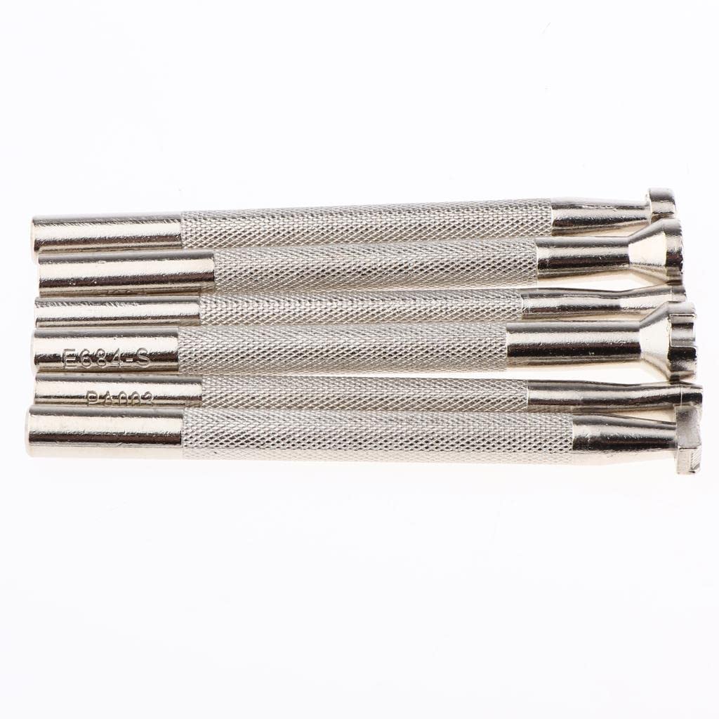 6Pcs Manual Leather Craft Stamps Embossing Beveler Stamping Tools Kit 2
