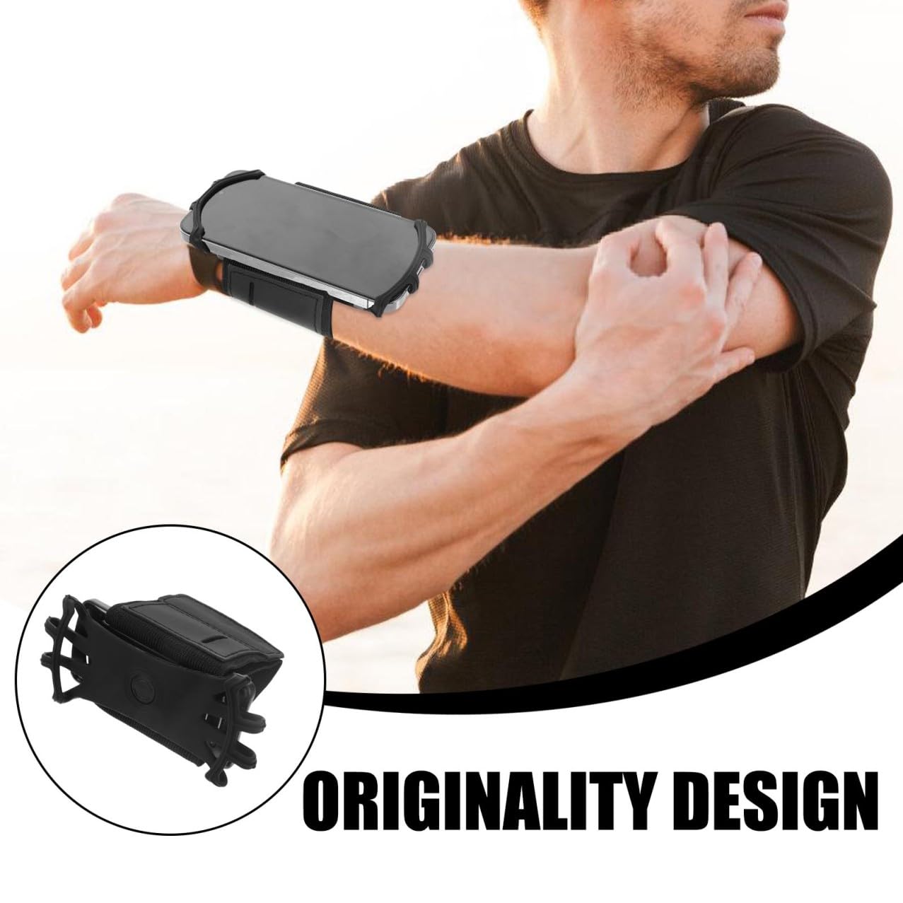 5piezas Deportivo para Teléfono Soporte y Antideslizante Compatible Ciclismo y Running Muñequera para Ejercicio Al Aire