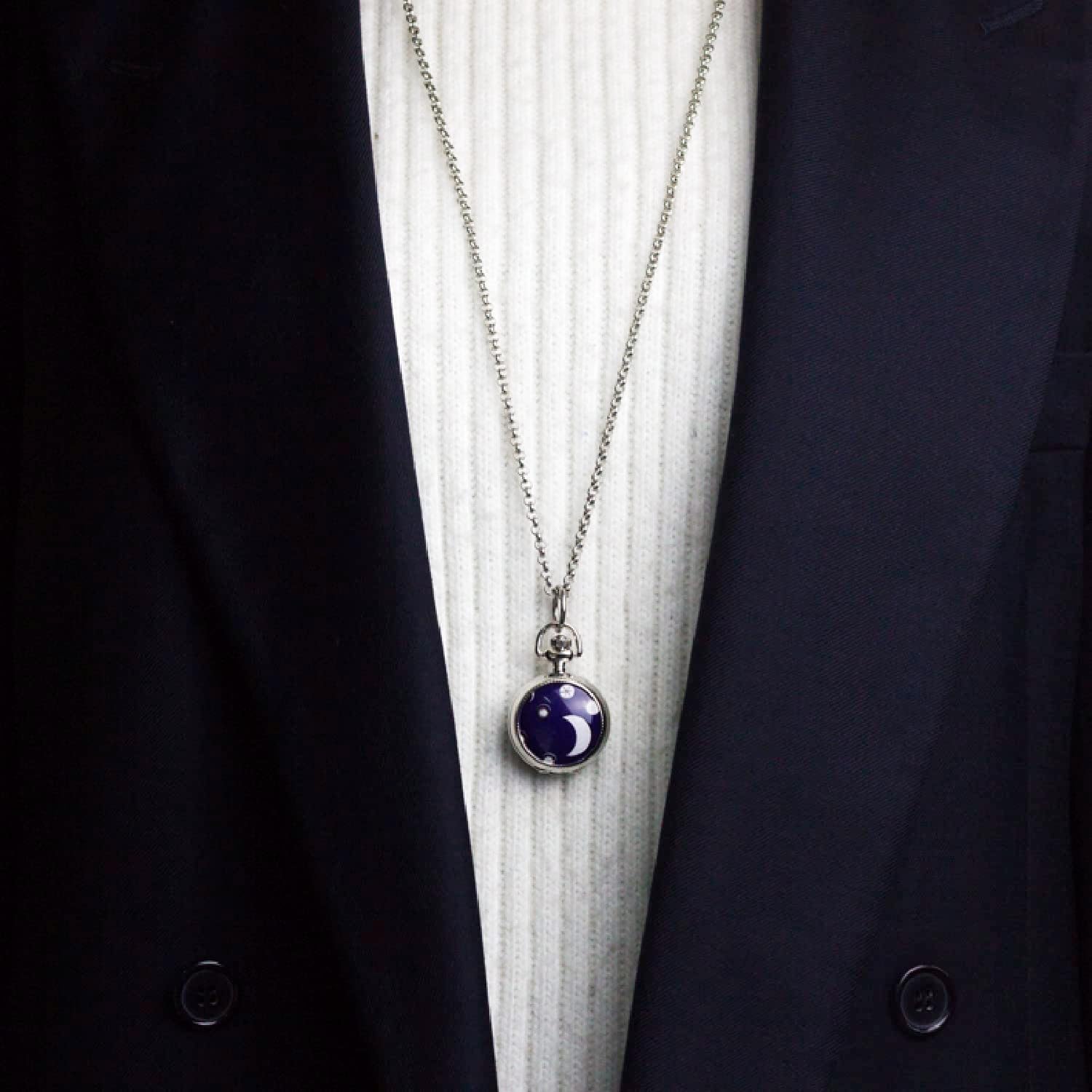 Barbosa - Collana Orologio Sole e Luna, Vintage, al Quarzo, Elegante e Precisa, Idea Regalo Uomo/Donna, Made in Italy - Immagine 3