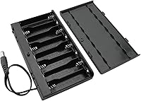 Vista 2 de 1 conector macho de 8 celdas para caja de batería, 8 x 1.5 V, 12 V, CC, caja de soporte de batería, conector macho con interruptor