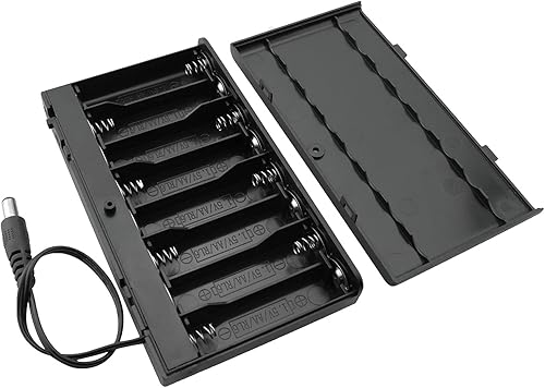 Miniatura 2 de 1 conector macho de 8 celdas para caja de batería, 8 x 1.5 V, 12 V, CC, caja de soporte de batería, conector macho con interruptor de