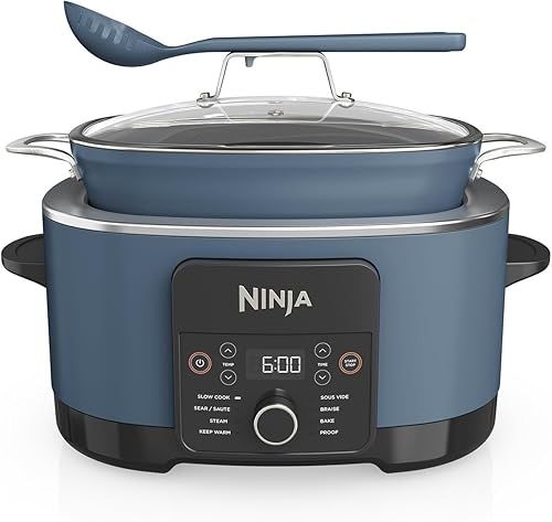Ninja Foodi PossibleCooker PRO 8.5Qt Multicooker 8 en 1 olla de cocción lenta, horno holandés, calentador de pan asado al vapor, tapa de vidrio,