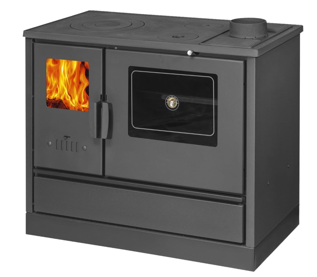 Cucina a legna con forno in ghisa "Model Stove", 7,7 kW (Nero)