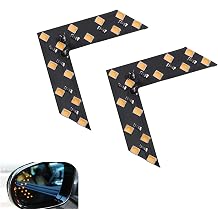 2 PCS 12V 14-SMD Arrow Design Rear View Mirror Turn Signal, Hidden Sequential LED Blinker Light, Universal RearView Mirror Retrofit Fitting for Car Truck Motorcycle Yellow