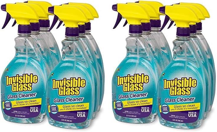 Invisible Glass 92194-6PK 32-Ounce Cleaner and Window Spray for Home and Auto for a Streak-Free Shine Film-Free Glass Cleaner and Safe for Tinted and Non-Tinted Windows and Windshield Film Remover