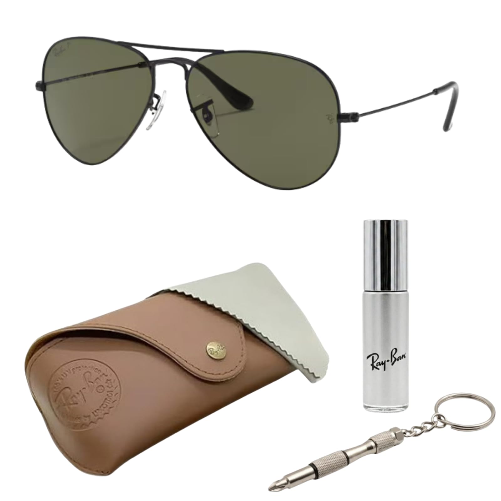 Ray-Ban RB3025 CLASSIC AVIATOR POLARIZED Sunglasses with Official