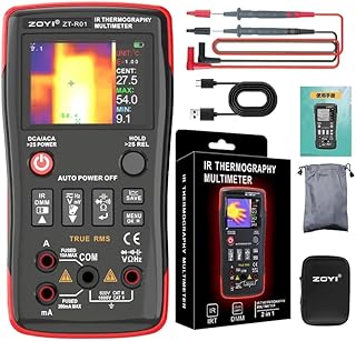 Infrarot-Wärmebildkamera R01 Wärmebildgerät und Multimeter 2 in 1 Infrarot-Thermometer und Elektrischer Tester für Elektriker (R01 KitII)