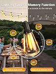 DREAMLAND 200FT Smart LED Outdoor String Lights, Remote Control Waterproof Patio Lights with Shatterproof ST38 Bulbs, Dimmable Outside Hanging Light for, Backyard, Garden, Porch, Bristo