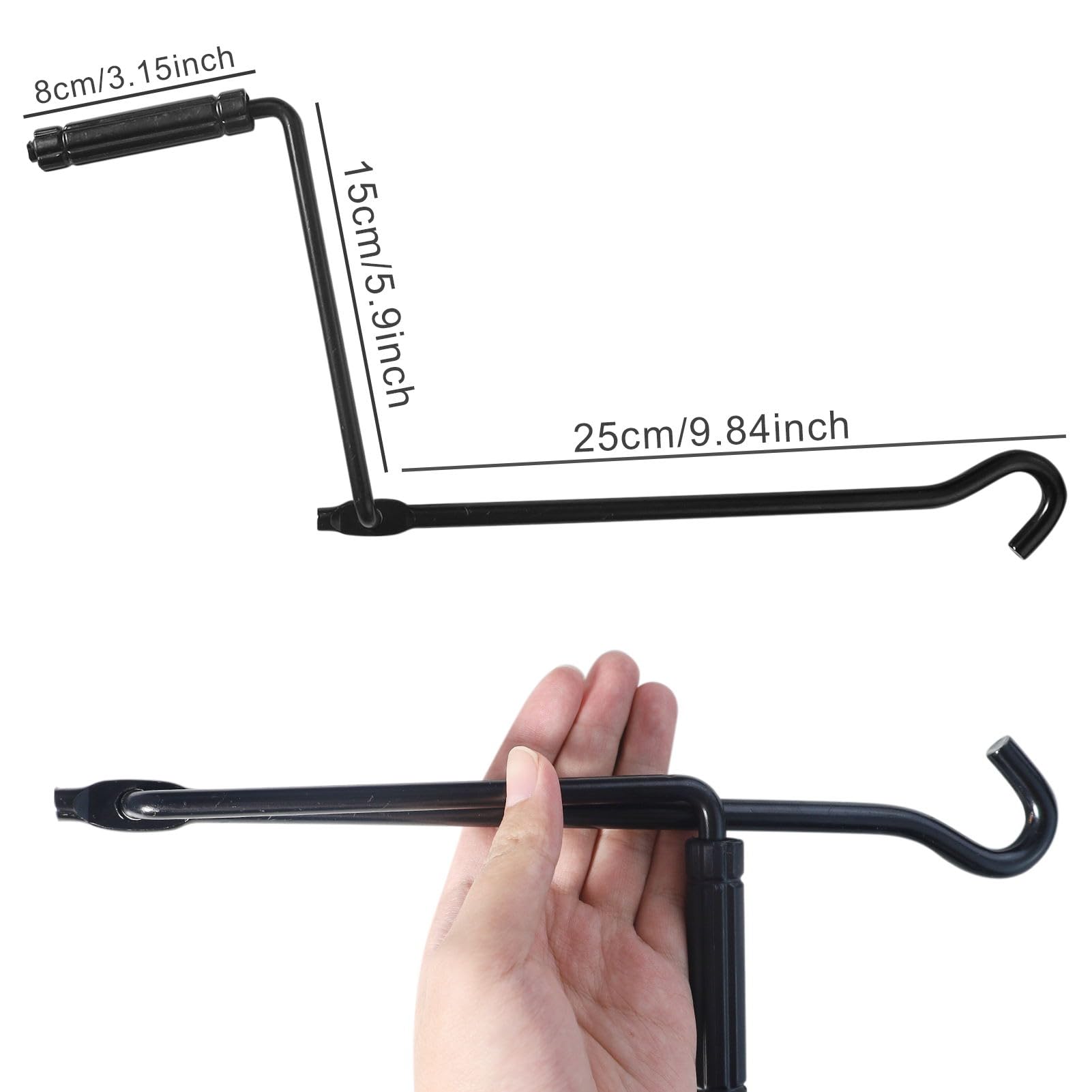 Balancín Plegable Para Gato De Coche Gorise - Longitud 40 Cm, Acero Cromado, Para Cambiar Ruedas Fácilmente