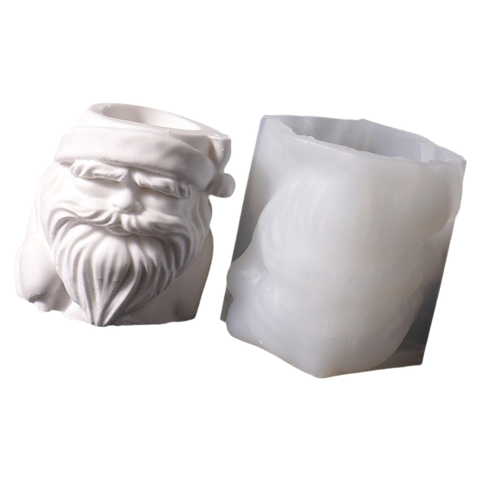 Kalttoy Santa Flowerpot Silicone Mold for Making Soap Chocolate Home Decoration Christmas Silicone for Epoxy Resin Christmas Mold