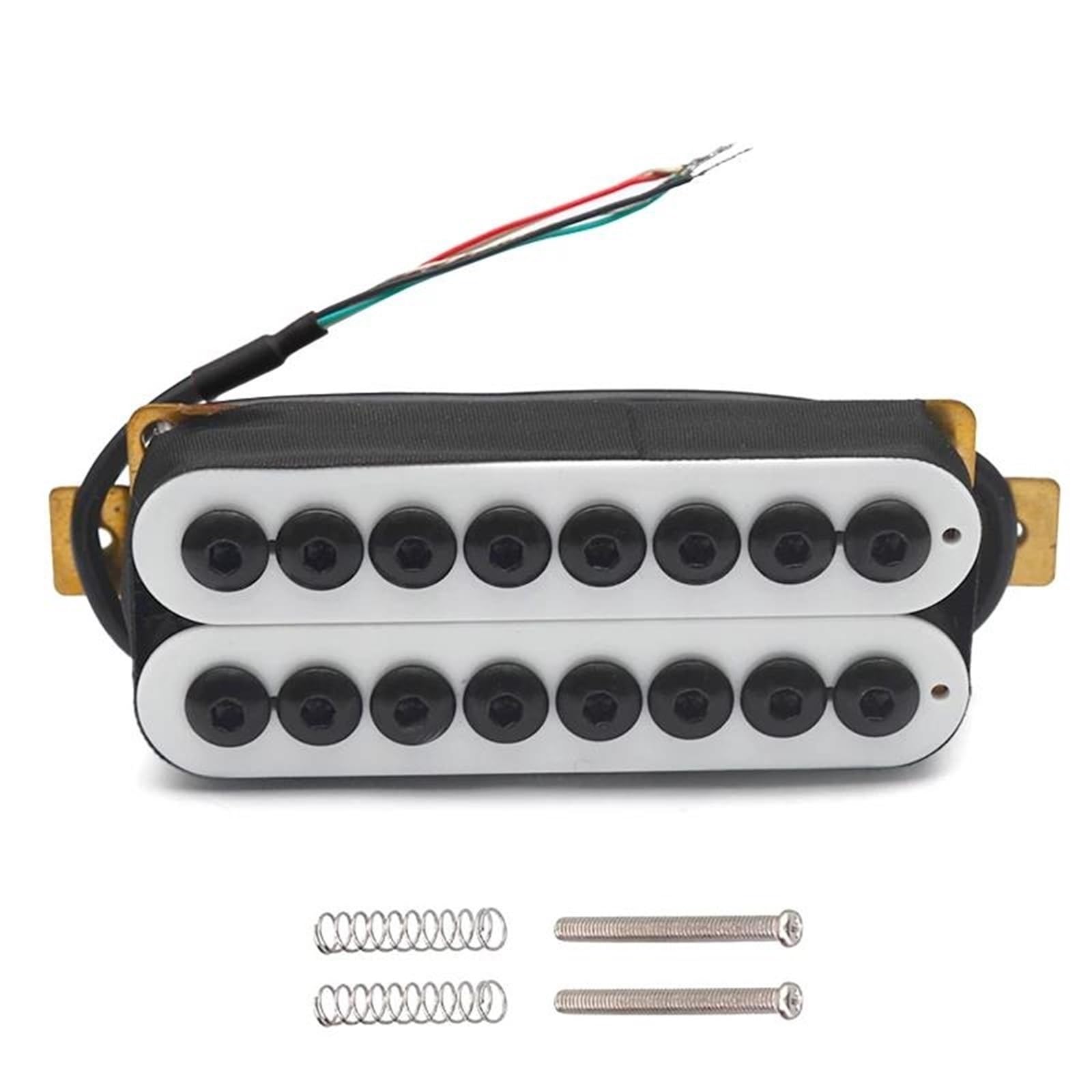 Miłośnicy Muzyki Przetworniki Do Gitary Elektryczn Gitara Elektryczna Humbucker Pickup Pole Piece Regulowana Cewka Rozdzielająca Cztery Zastępcze Części Kabla Osłonowego 8 Strun(A)