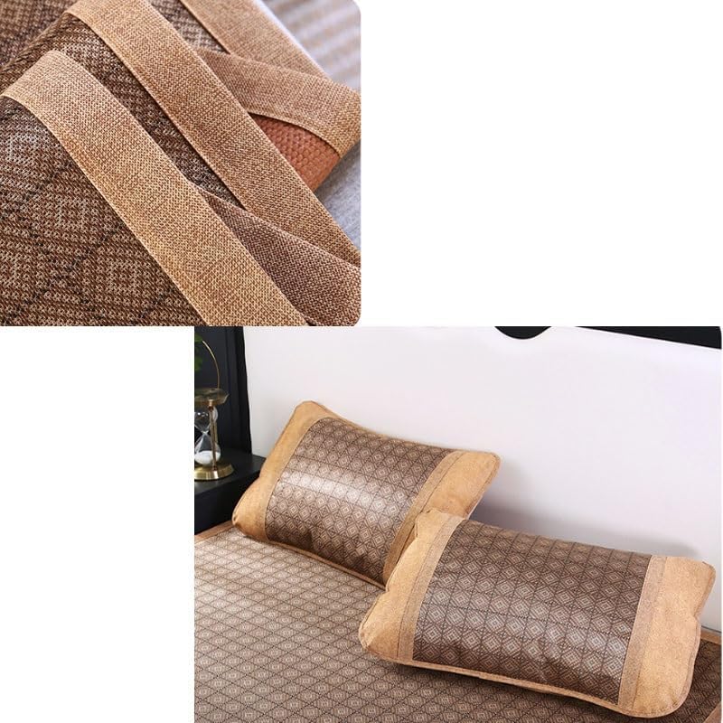 Brown Plain Weave Bedspread | Tengxi Three Piece Foldable Air Conditioner Ice Silk Sheet Home Gift(200*150cm)