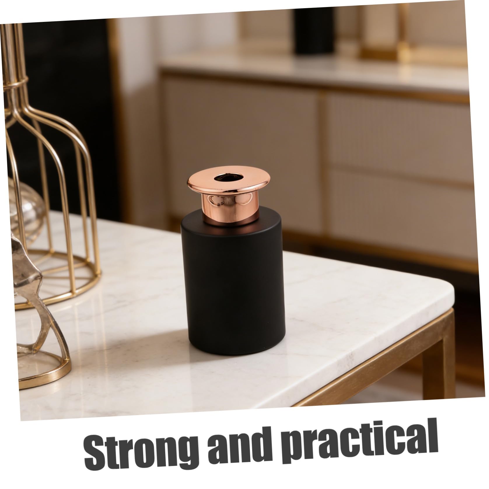 PRETYZOOM 4 Pezzi Diffusore Aromi Vetro 120ml Tappo a Fungo Nero, Ricaricabile e Preserva Autenticità Profumo, per Casa e Creazioni Fai-da-Te