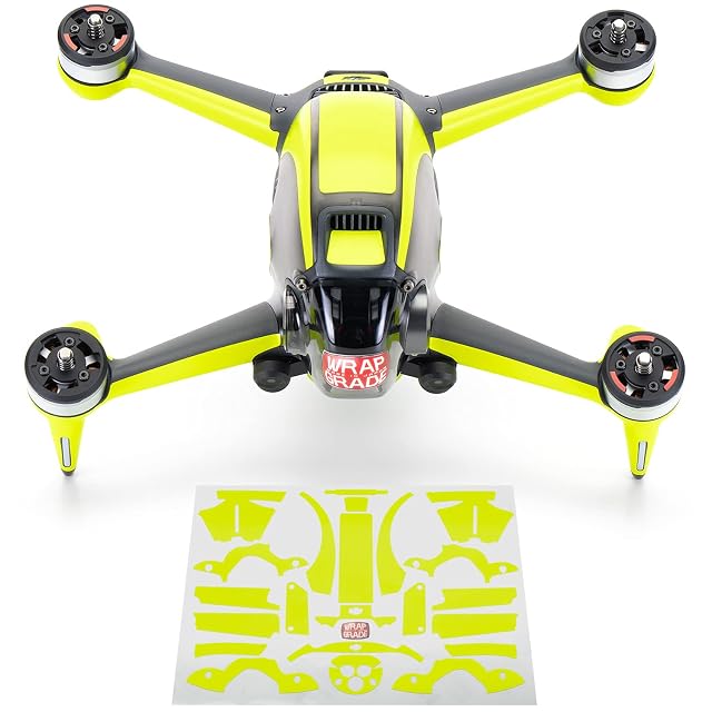 WRAPGRADE Skin Compatible con dji FPV - Accent Color (Neon Yellow)