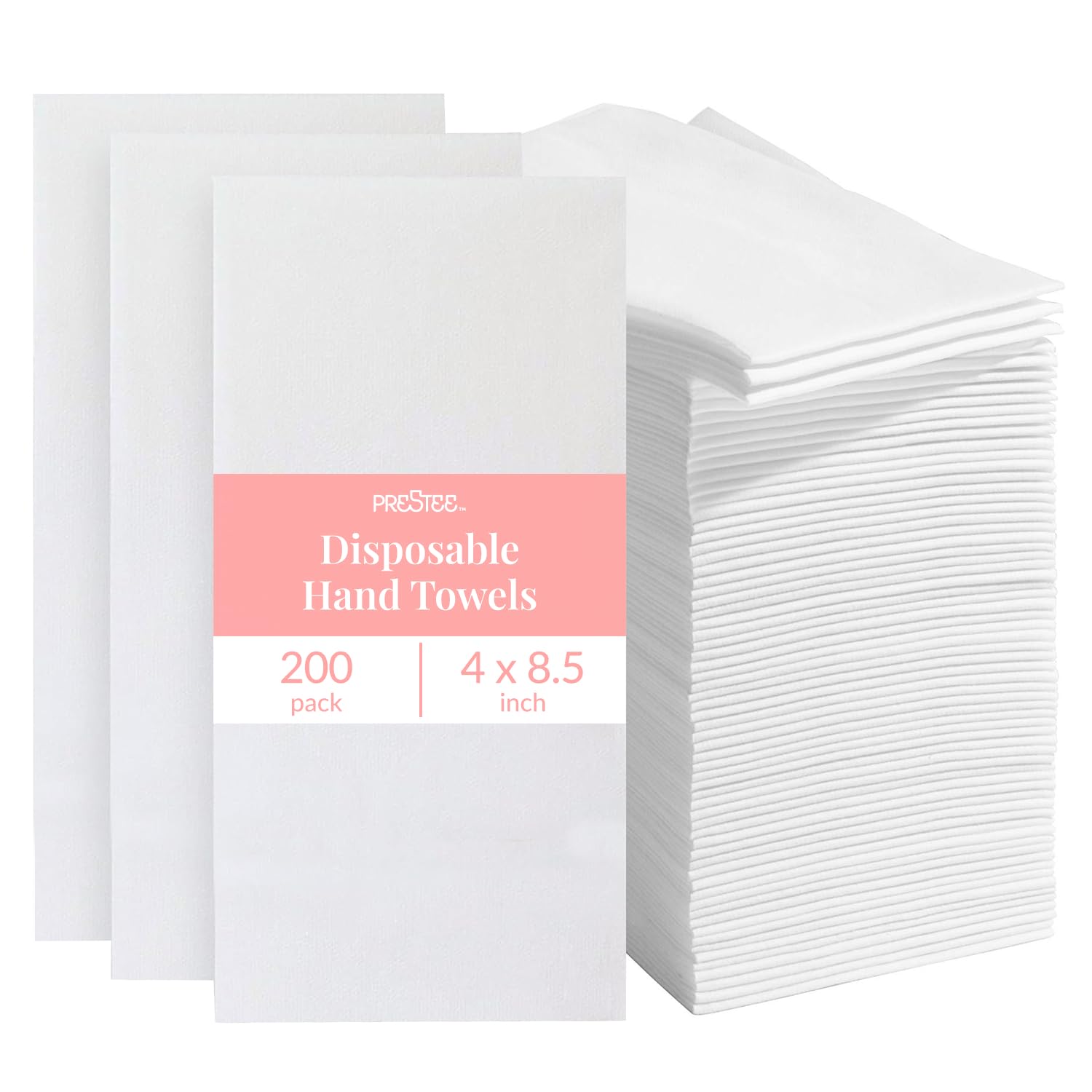 Prestee 200 toallas de mano desechables de papel que se sienten como servilletas de lino, toallas desechables para invitados, servilletas de boda, servilletas de papel, servilletas desechables para