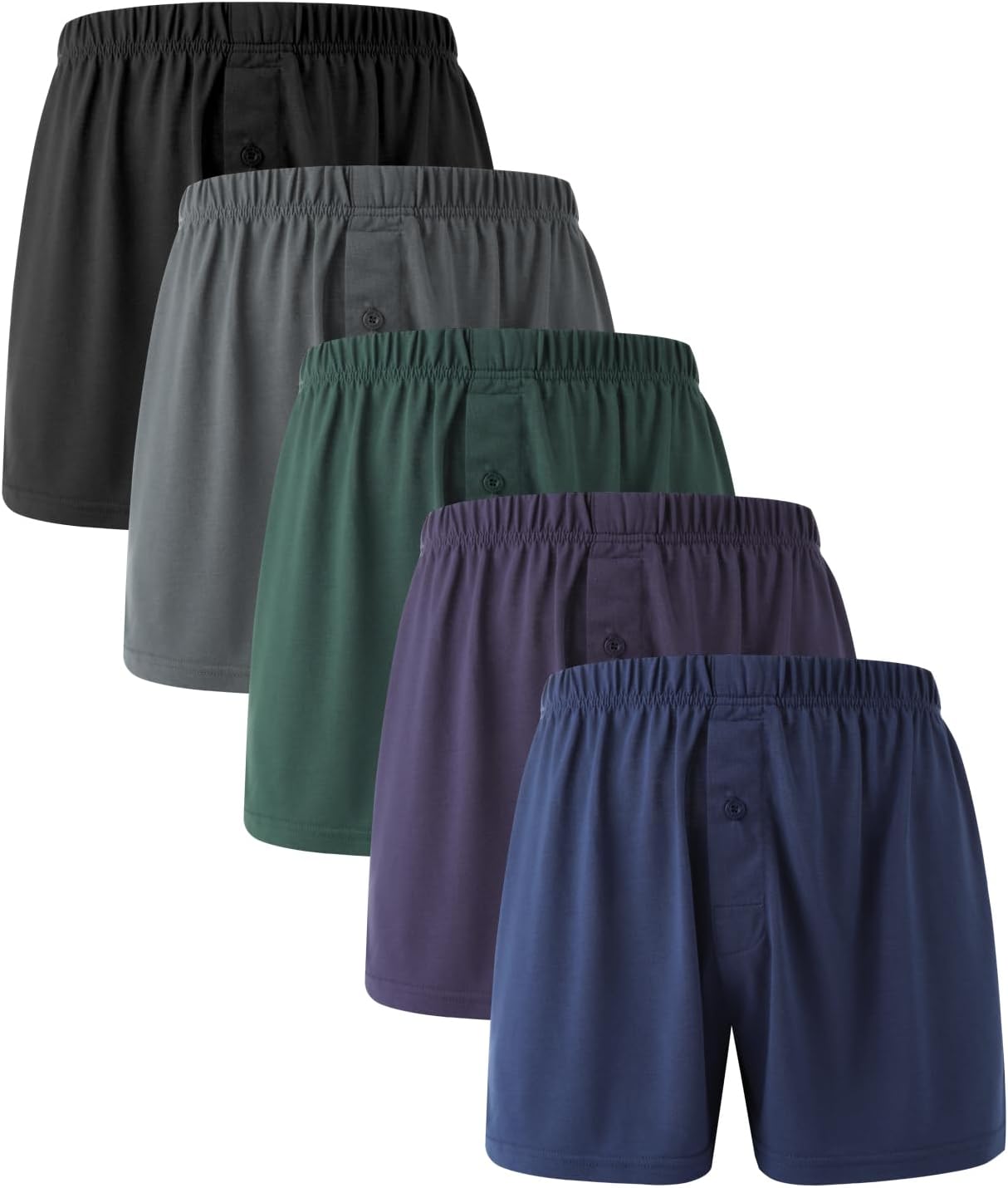 BAMBOO COOL Mens Boxers Durable Comfortable Boxer Shorts for Men Loose Ultra-Soft Men's Underwear (3 or 5 Pack)