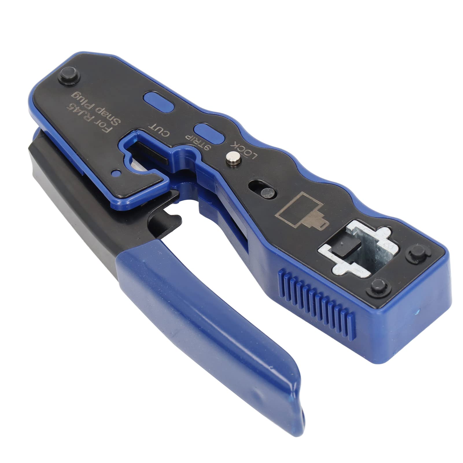 Pince Sertir Réseau, Outil de Coupe-Fil et Pince RJ45 avec 10 Connecteurs Cristal, Accessoire de Câblage pour Montage, Réparation et Entretien de Câbles Ethernet LAN
