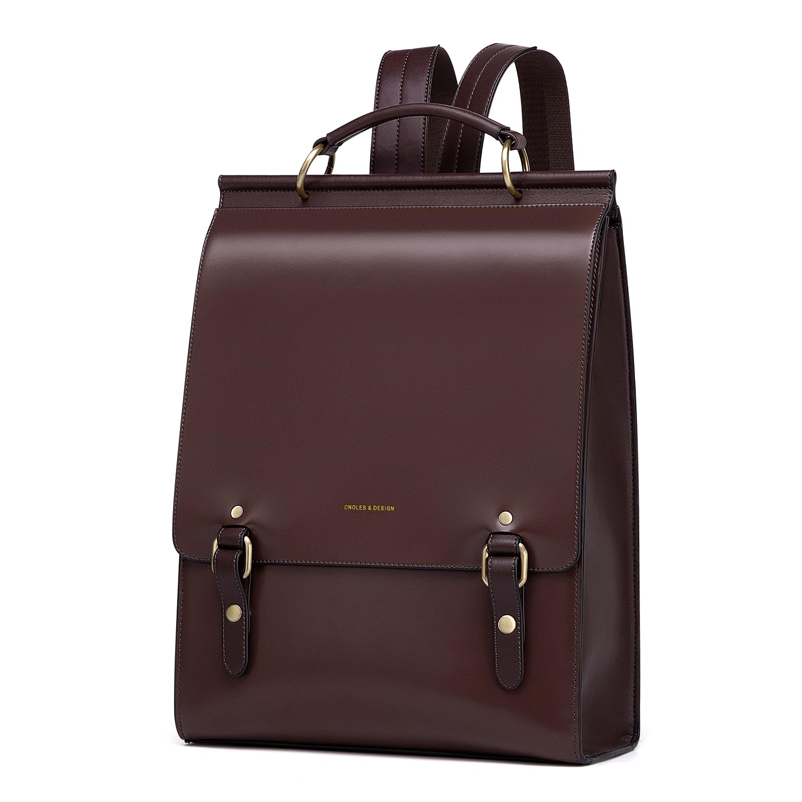 Cnolés Business Rucksack Damen Leder Eleganter Daypack Wasserdicht Damen-Rucksackhandtaschen Rücksacken für Damen Diebstahlsicherer Lederrucksack Damen Laptop Cityrucksack