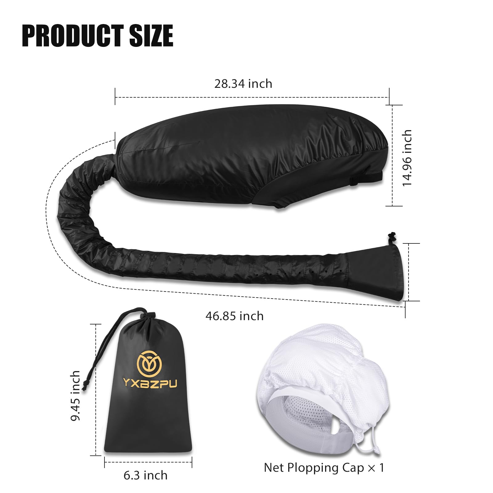 Secador de pelo con capucha, accesorio para secadora de pelo, tapa difusora con capucha para rizos, acelera el tiempo de secado, acondicionamiento profundo de seguridad en casa (negro) 6