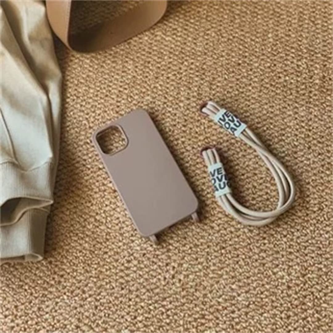 Custodia Con Cordino Per IPhone 12 Pro Max - Cover In Silicone Con Laccetto Da Collo, Verde