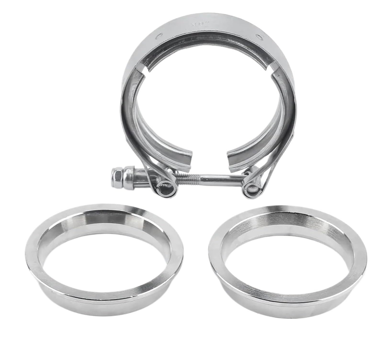 Ridramento One Color Hose Pipe Clamps, Exhaust V Band Clamp Flange Kit Multiple Sizes 2-4 Inch