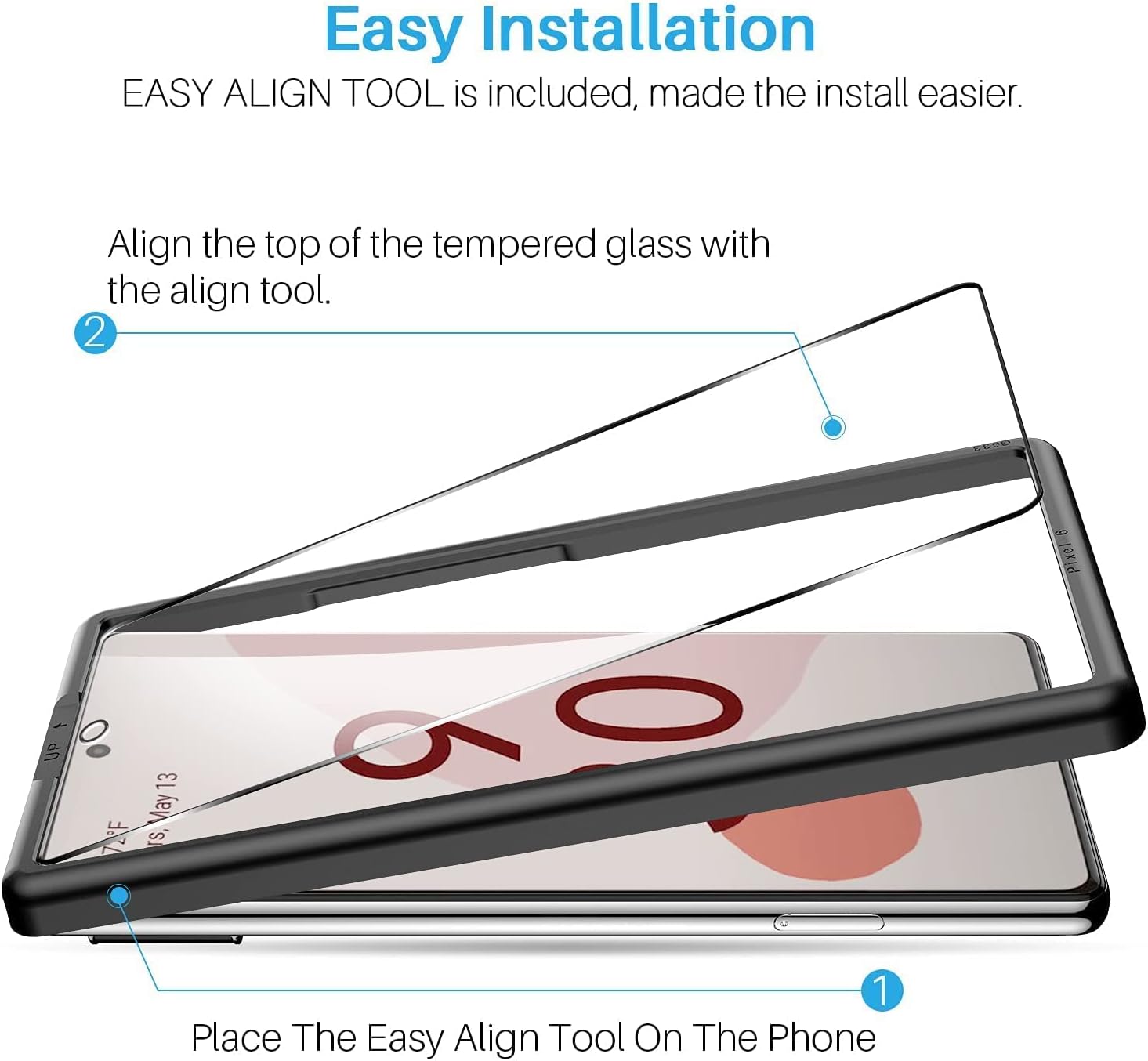 Popular LK 2 Pack Screen Protector Compatible for Google Pixel 6 5G with 2 Pack Camera Lens Protector [Not fit for Google Pixel 6 Pro] Easy Install Tray, HD Clear 9H Hardness temepred galss for Pixel 6