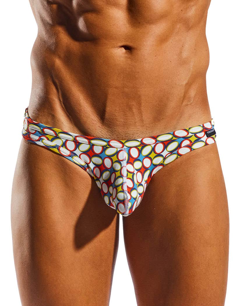 CocksoxMens Paradise Palms Brief - Blue/White/Yellow