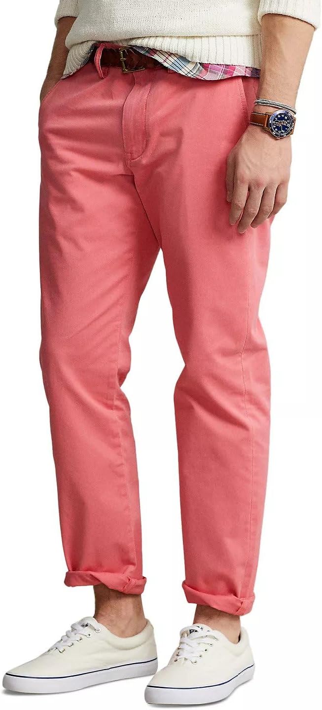 Ralph Lauren Polo Men's Stretch Straight Fit Flat Front Chino Pants