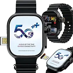 Smartwatch Relógio Inteligente 5G Ultra 3 AI, 16GB, com Pulseiras de 49mm, Tela AMOLED, CHIP, Câmera, NFC, ChatGPT, GPS, Masculino, Multifuncional, Resistente à Água, Moderno (Preto)