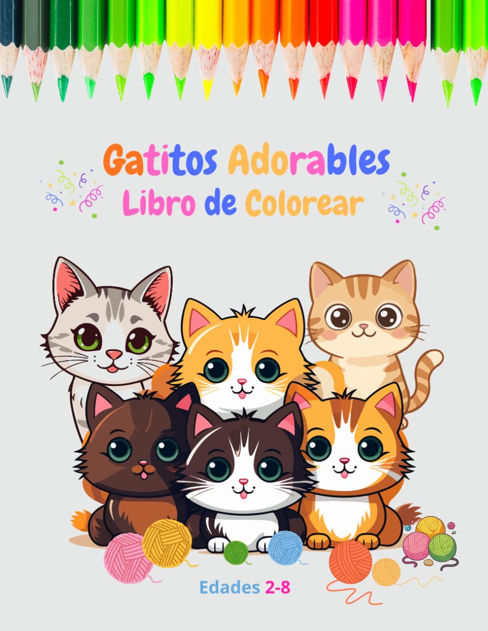 Gatitos Adorables: Libro para Colorear