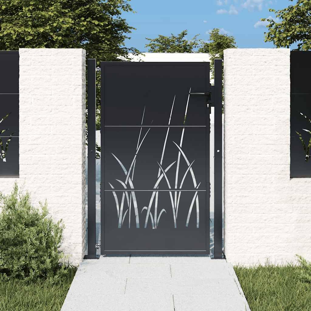 VidaXL Cancello da Giardino 100x75 cm in Acciaio Inossidabile