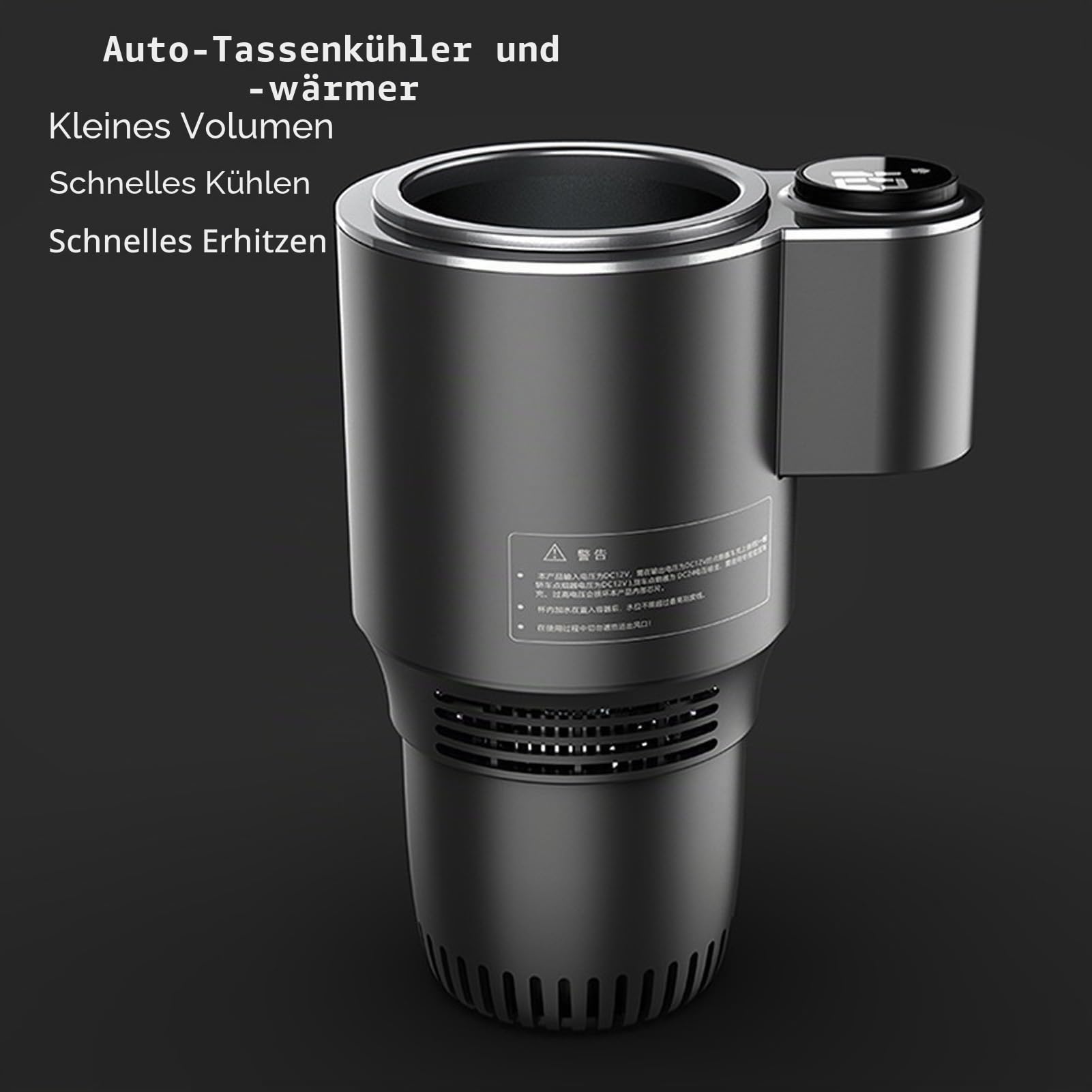 Auto-Tassenkühler, Wärmer, Tragbar, Intelligente Heizung, Kühlbecher, Perfekter Auto-Becherhalter, 12 V, Kaffeewärmer, Getränkekühler, Intelligenter Auto-Becherhalter,