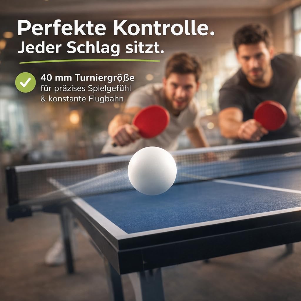 Pelotas de Ping-Pong TK Gruppe Timo Klingler 40 mm Blancas para Tenis de Mesa