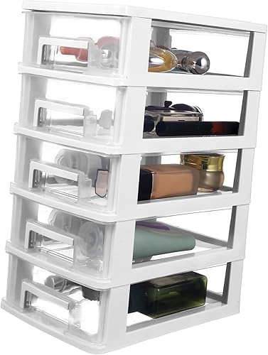 Torre de almacenamiento de cajones, gabinete de almacenamiento multifuncional, organizador de cajones transparentes, caja de almacenamiento de