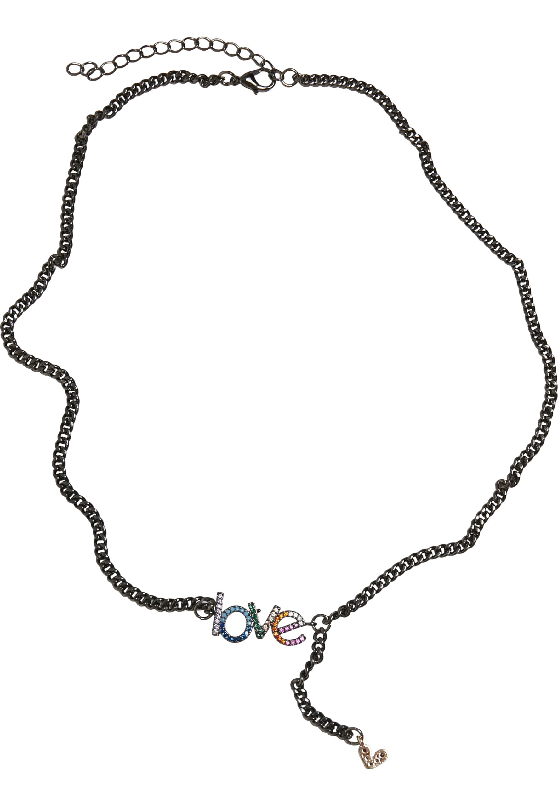 Urban Classics Unisex Gris Necklace Love