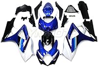 Vista 2 de Kit de carenado de plástico azul, blanco y negro, apto para Suzuki 2003 2004 GSXR1000 K3 ABS Molde de inyección de motocicleta Carrocería