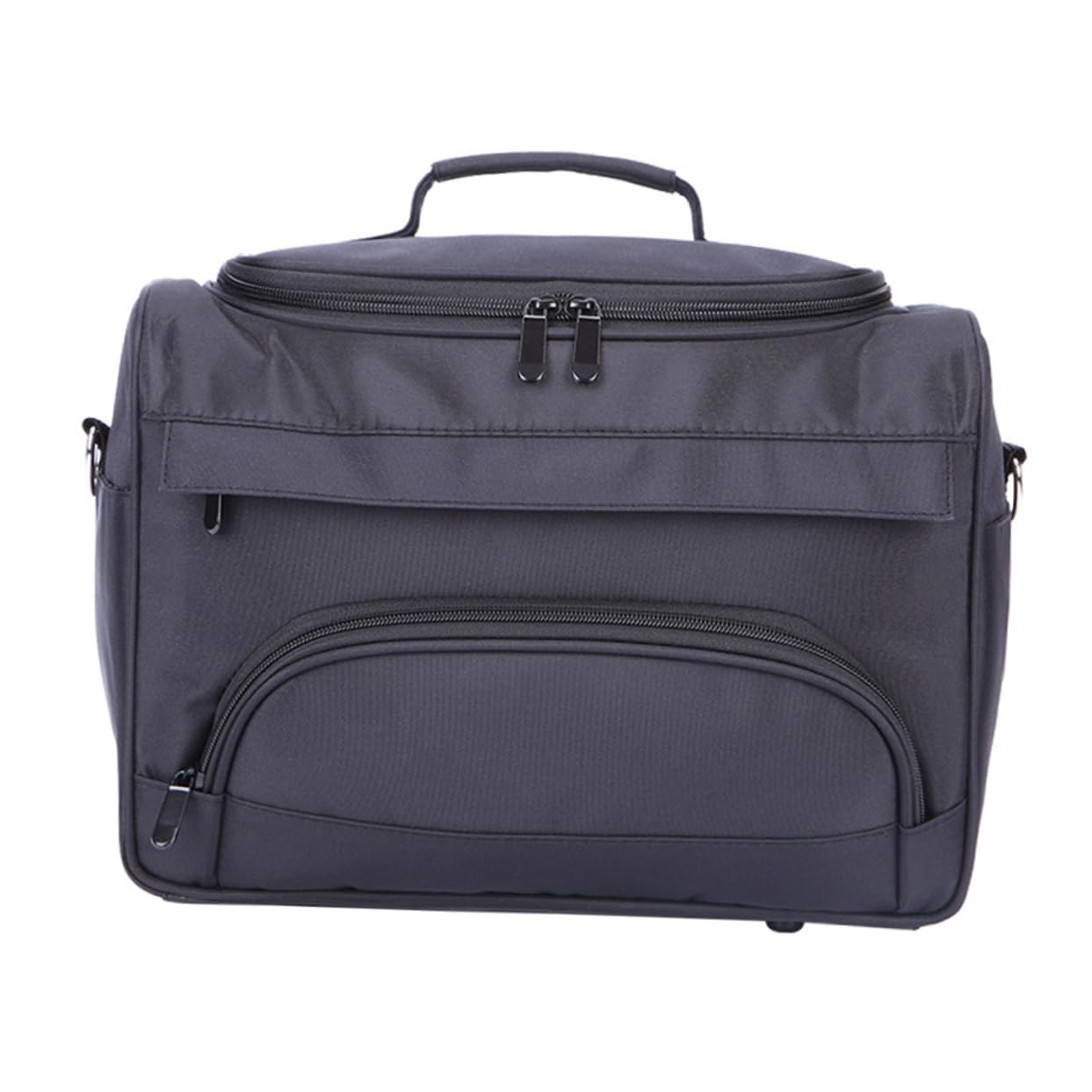 Healvian Paquet Organisateur Pratique pour Outils de Coiffure de Rangement Bandoulière en Tissu Noir et Design Multi-Compartiments pour Matériel de Salon de Coiffure Professionnel