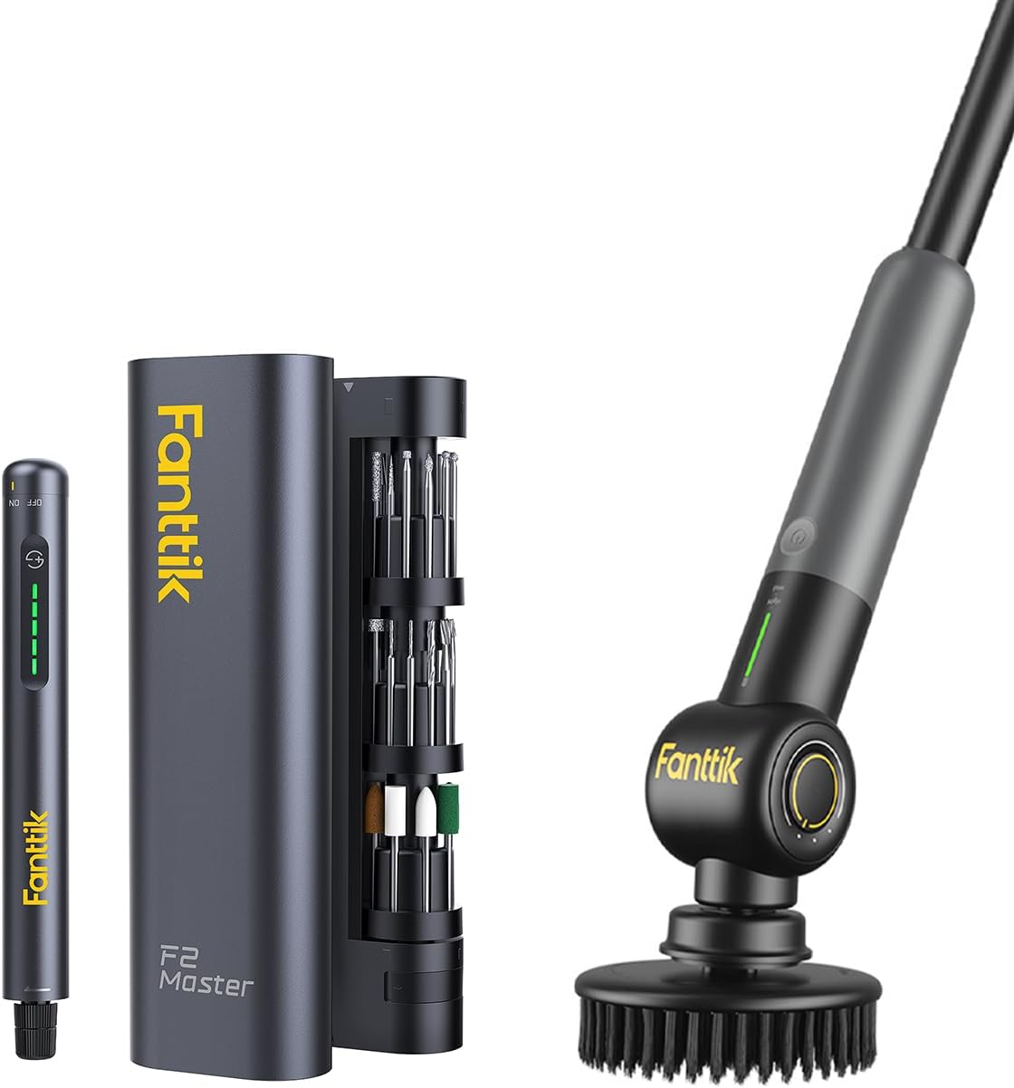 Fanttik F2 Master Mini Cordless Rotary Tool Kit 4V & Fanttik G9 Pro Electric Scrubber