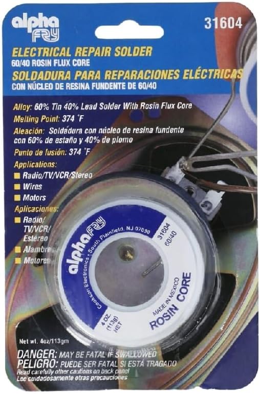 Alpha Fry AM31604 60/40 Electrical Rosin Core Solder