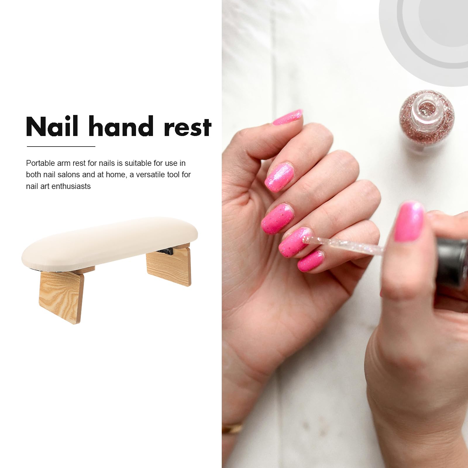 Healvian Repose Main Ongle Prothésiste Ongulaire Pliable Support De Bras Pour Manucure 15.35 X 5.51 X 4.72 Pouces Pour Salon Et Usage Domestique Nail Art