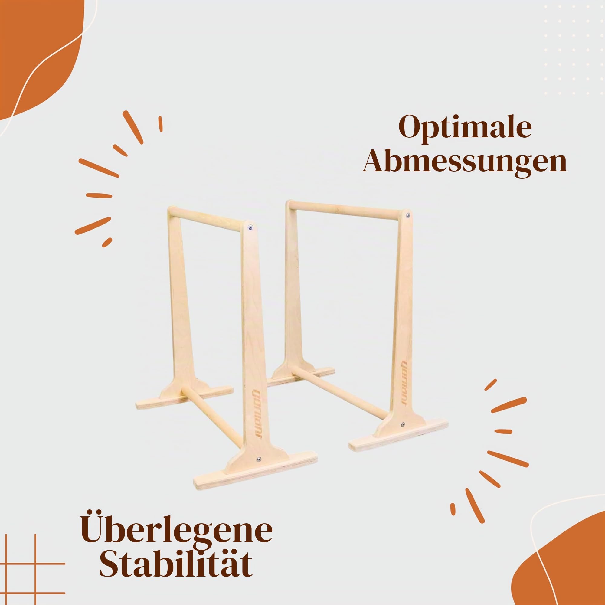 Gorletic Parallelstangen für Calisthenics und Gymnastik zu Hause, Höhe 92 cm, Muskeltraining, Parallelstange, Calisthenics, Power-Rack, ideal für Ihr Training