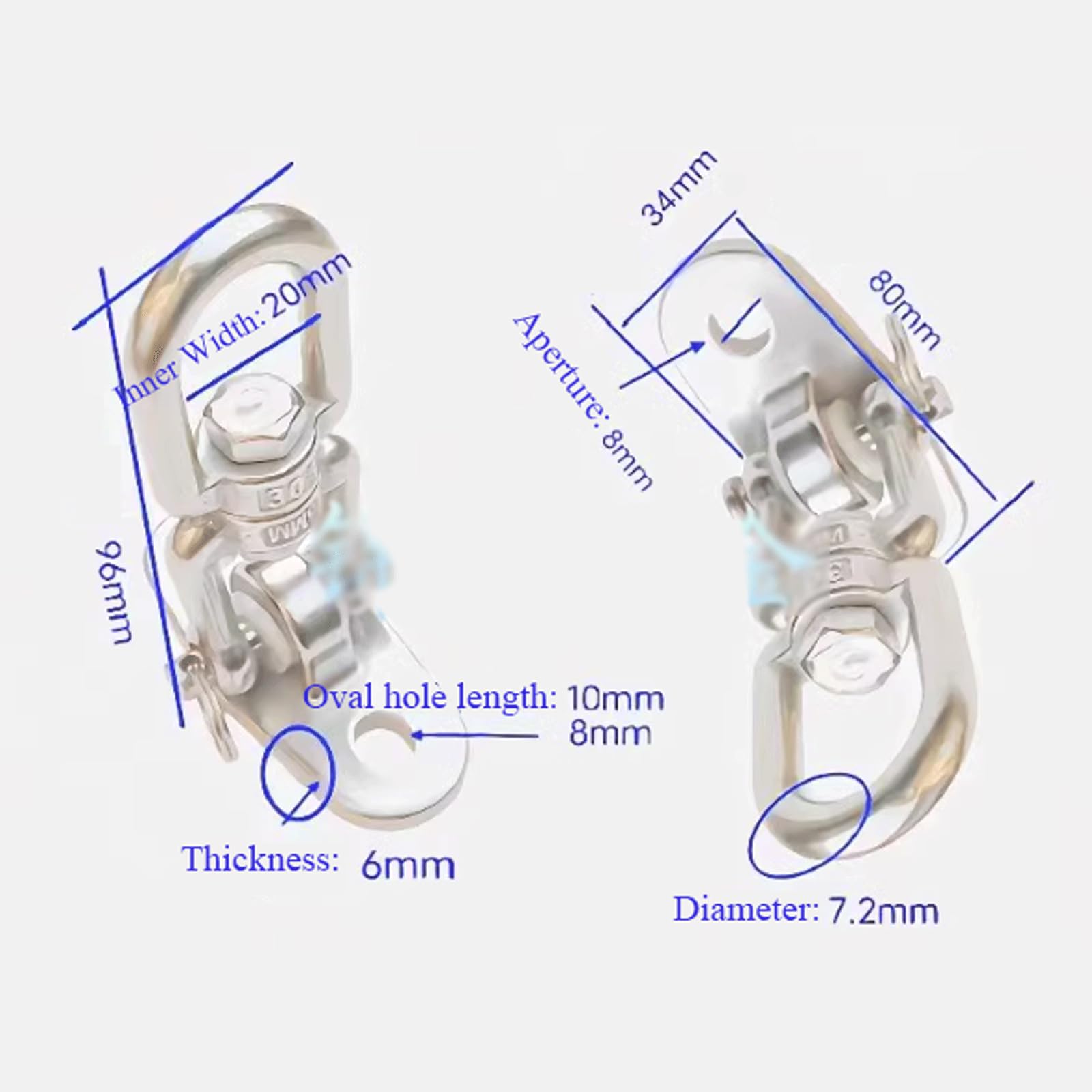 Decke angeschlossen, 1Set Hängemattenstuhlhaken(D,Self tapping screws)