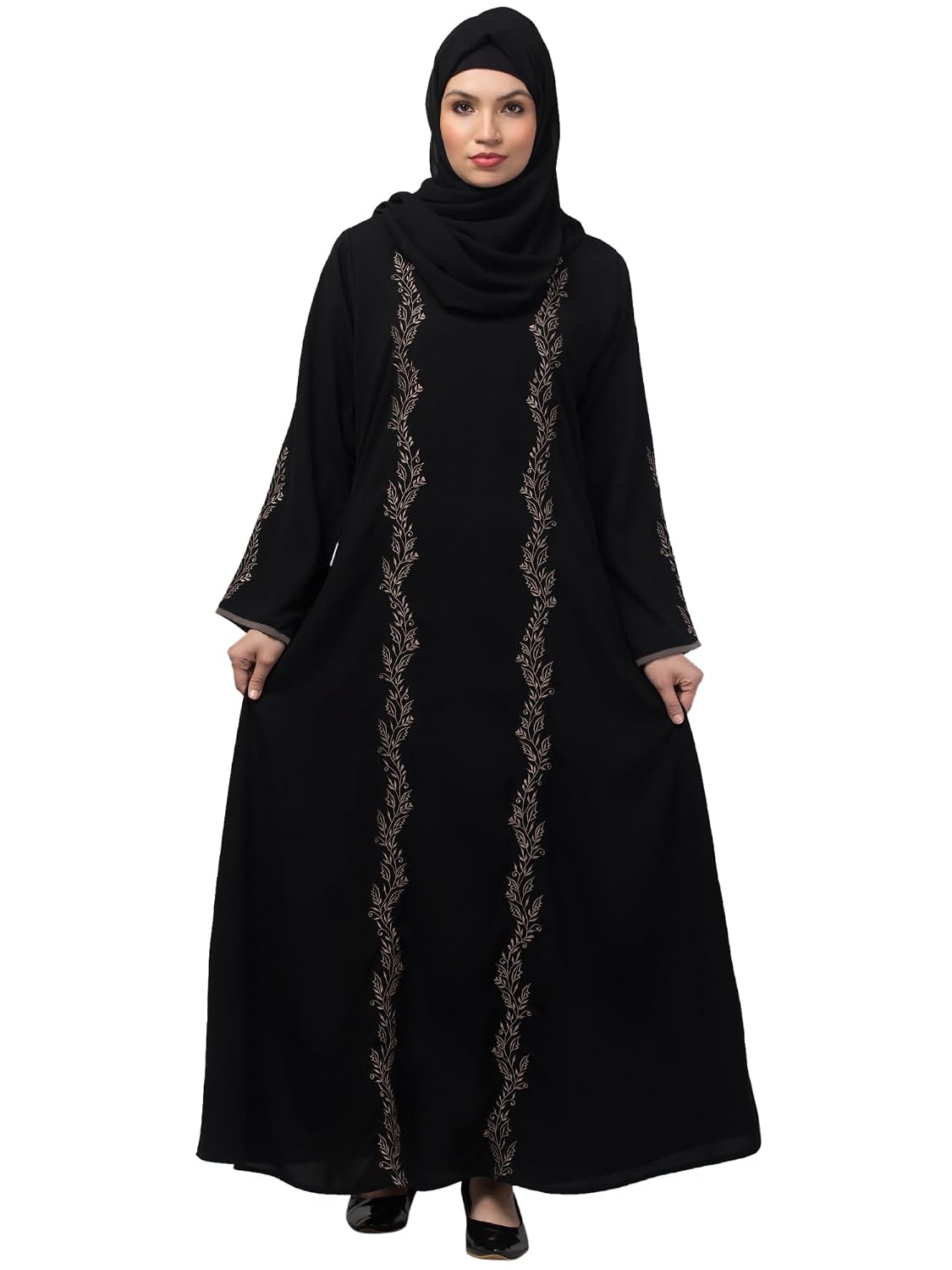 HIZFASON women latest stylish embroideed A-Line modest wear abaya burka - Review, Price and Buying Guide