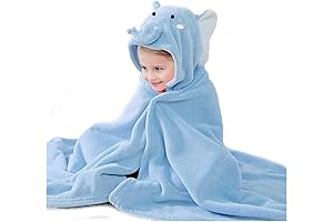 ROMASA Elephant Hooded Towel: Ultra-Soft and Absorbent Toddler Bathrobe