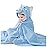 ROMASA Baby Bath Towel with Hooded Ultra Soft and Absorbent Toddlers Bathrobe Newborn Blanket Shower Gifts (Blue Elephant)