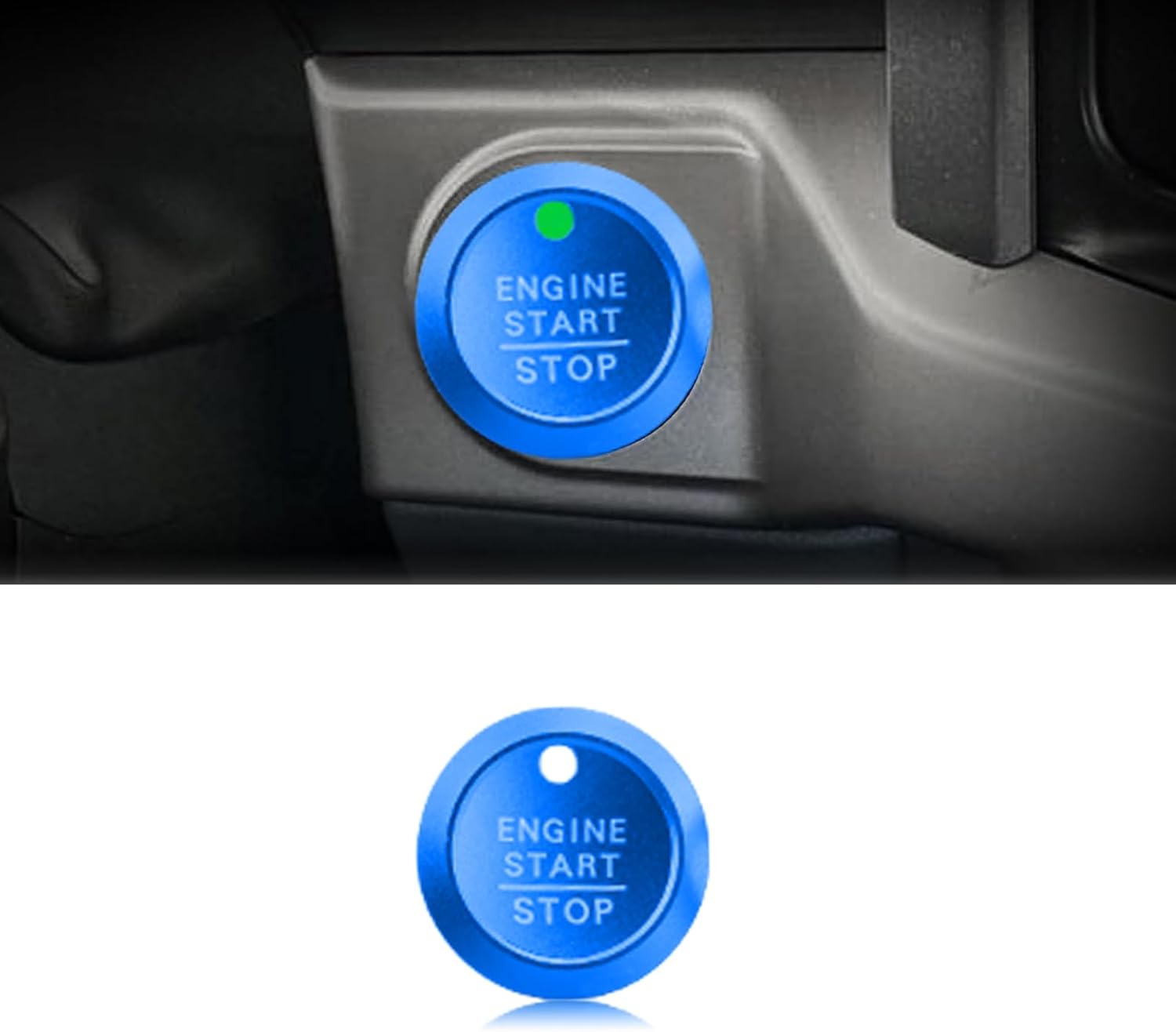 For Ford F150 2021-2025/F250 F350 F450 2022-2025, 9 pcs accessories: Air Conditioner, Volume Radio, Driving Mode, Headlight Switch, Trailer Control, Engine Start Stop, Car Interior Decoration (blue)