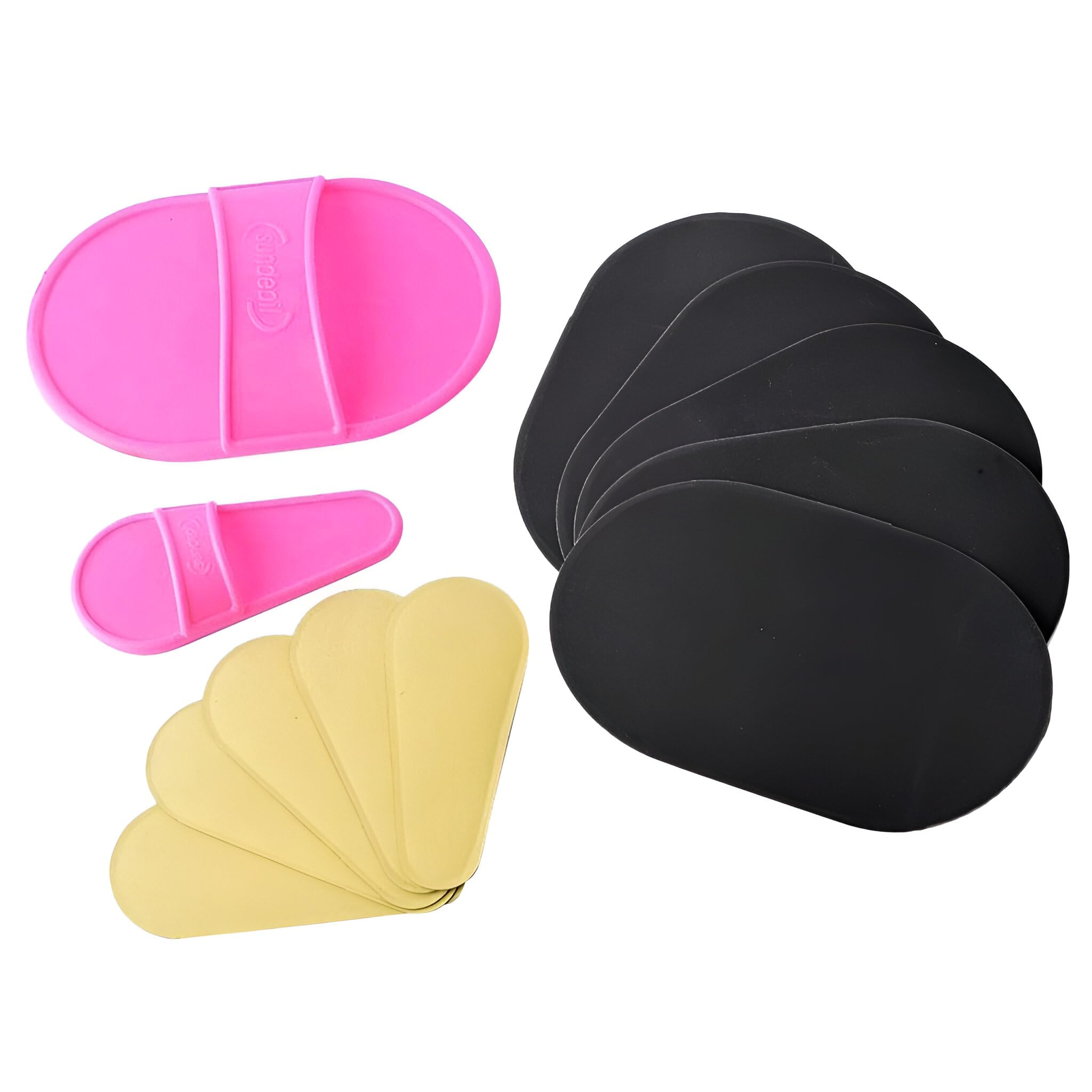 Smooth Legs Hair Removal and Exfoliation Kit, Pink and Black Replacement Pads, 12 Piece Set for Face, Arms and Legs-image-32